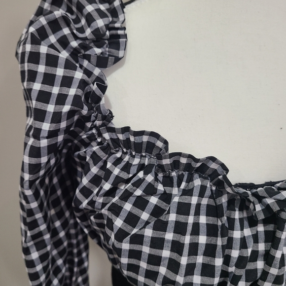 ZARA GINGHAM TOP SIZE small - Picture 4 of 8